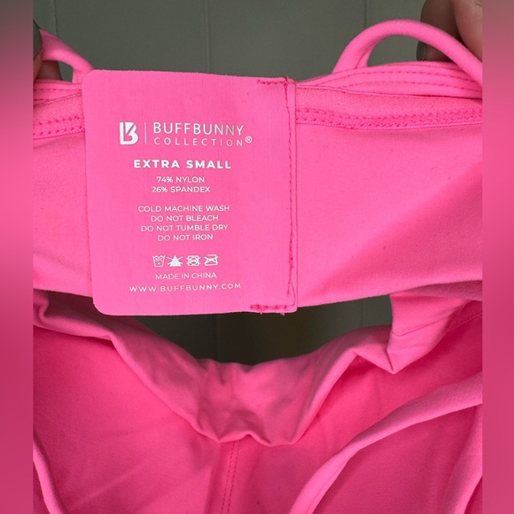 Hot Pink Buff Bunny Sports Bra - Picture 2 of 5